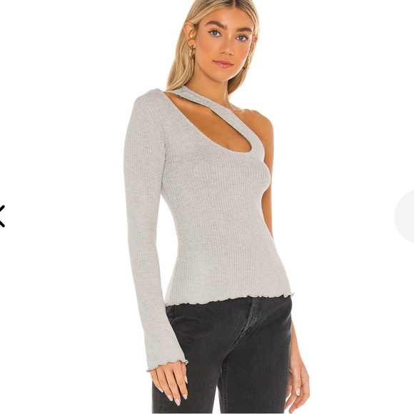 Lovers and Friends ONE SLEEVE CUTOUT TOP NWT - Picture 1 of 12